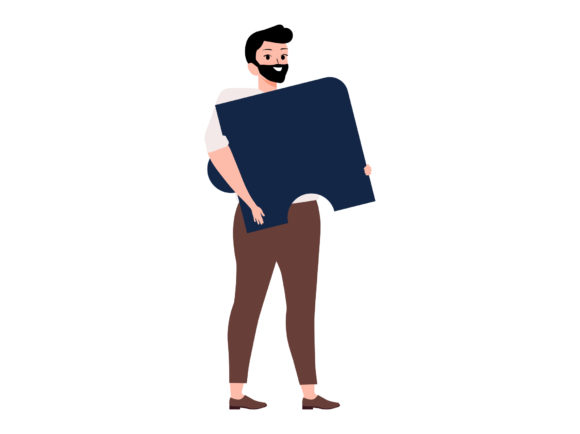 Download Business Man Partnership Bring Puzzle - Premium Resources