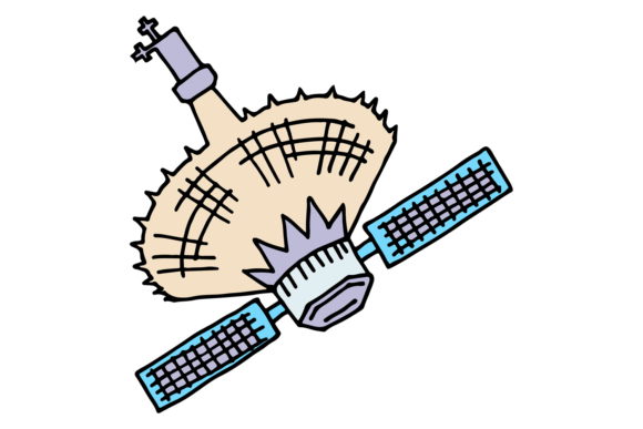 Download Spacecraft Doodle. Planet Satellite. Spa - Satellite Collection