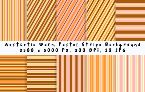 Download Aesthetic Warm Pastel Stripe Background - Warm Collection