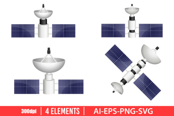 Download Satellite Clipart Set - Satellite Collection