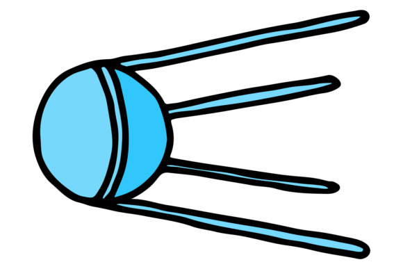 Download Sputnik Icon. Retro Space Satellite Colo - Premium Resources