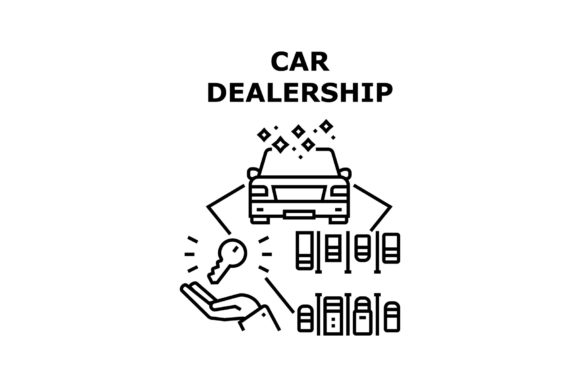Download Car Dealership Vector Concept Black - Dealership Collection