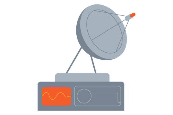 Download Satellite Dish Antenna Icon. Radar Symbo - Satellite Collection